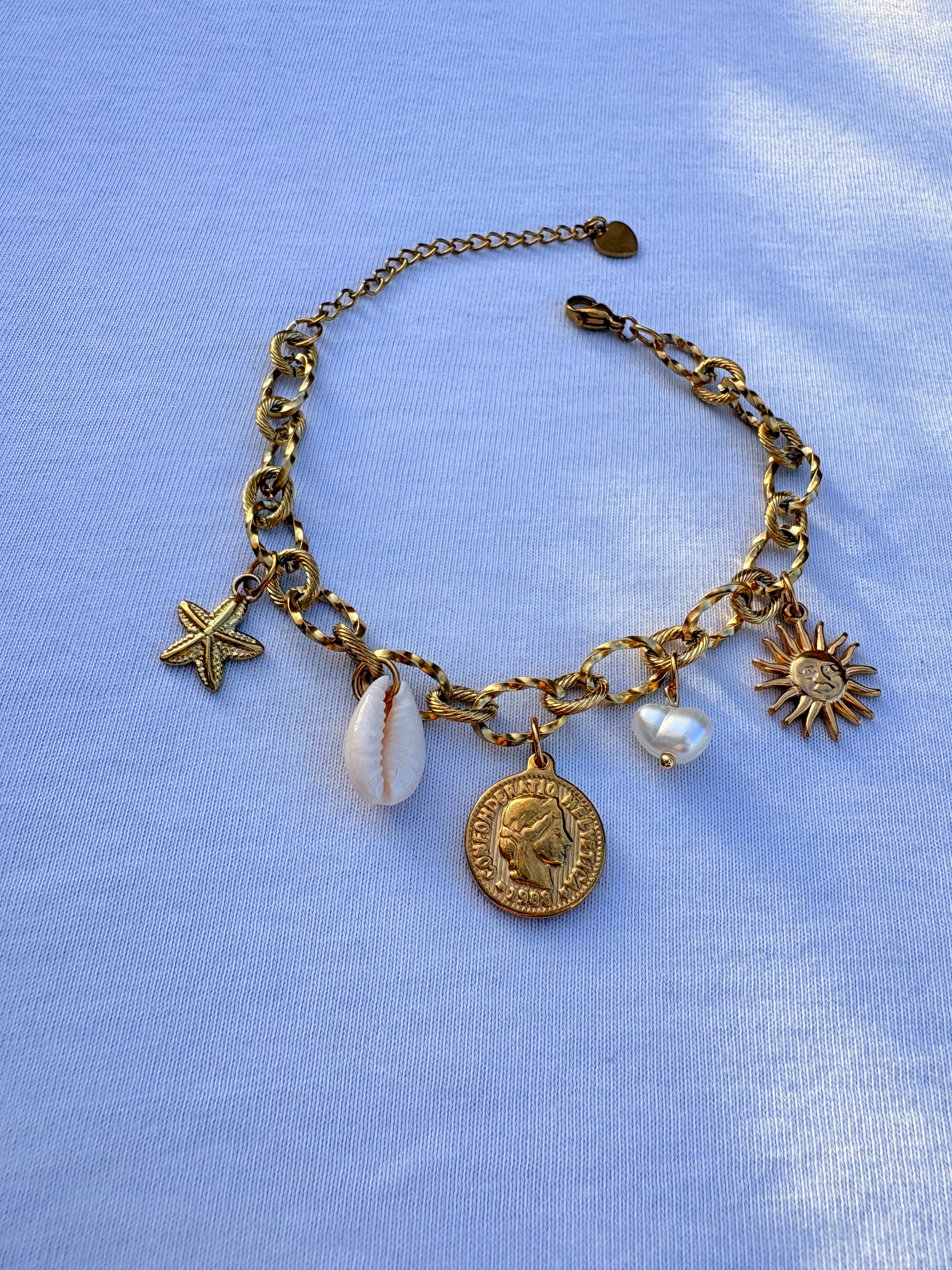 Bracelet johanna breloque en acier inoxydable