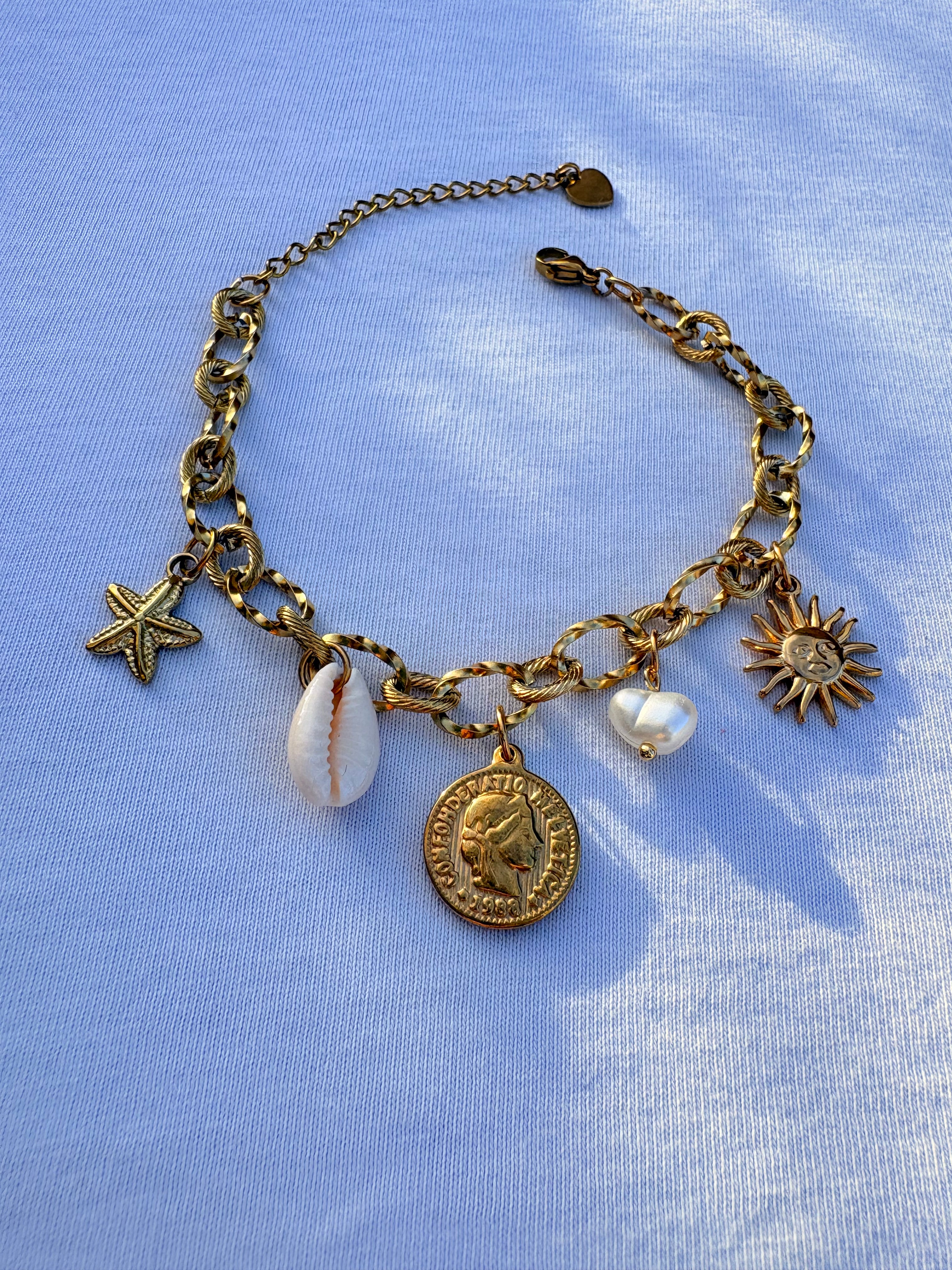 Bracelet johanna breloque en acier inoxydable