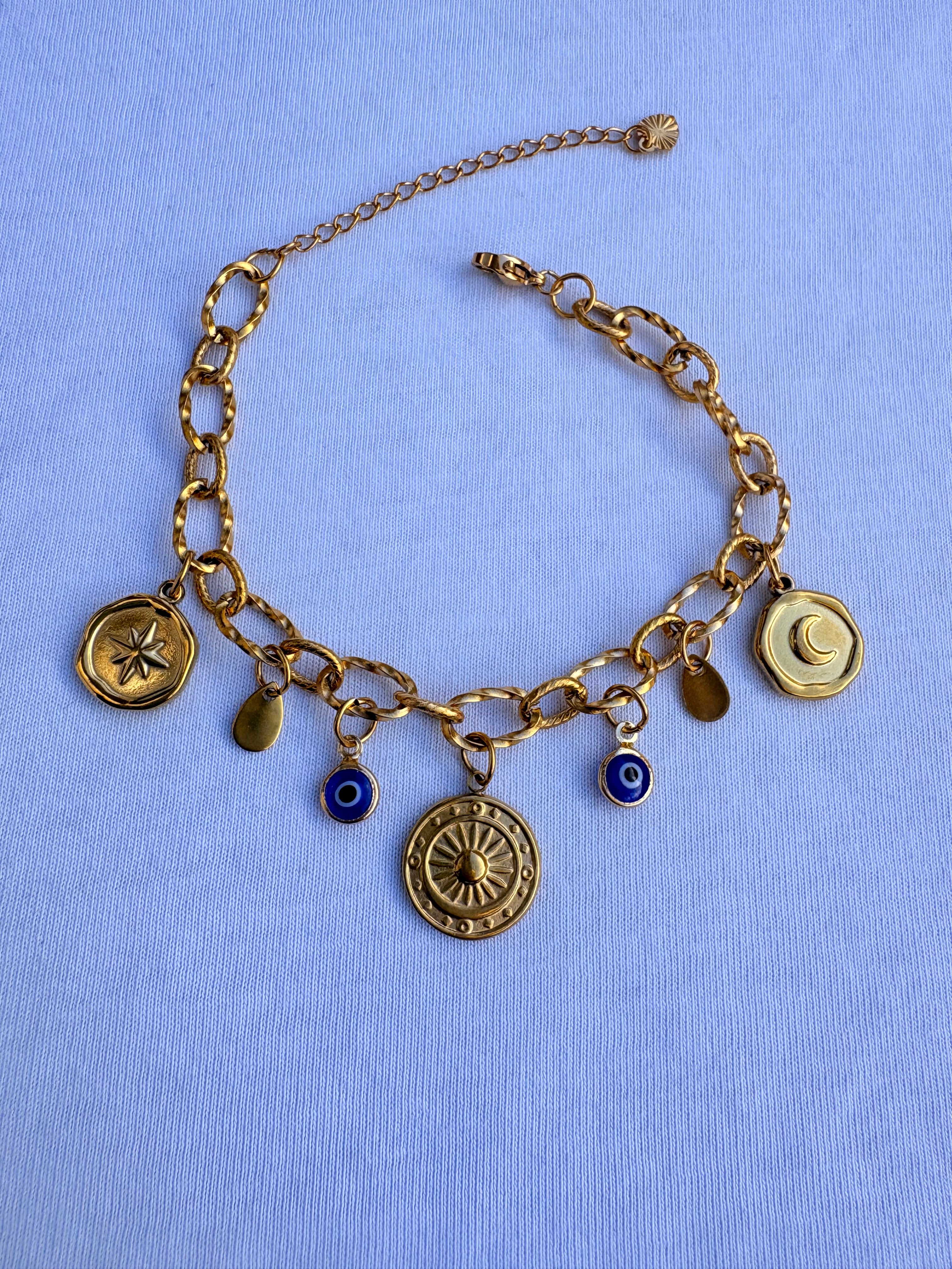 Bracelet breloque Louane en acier inoxydable