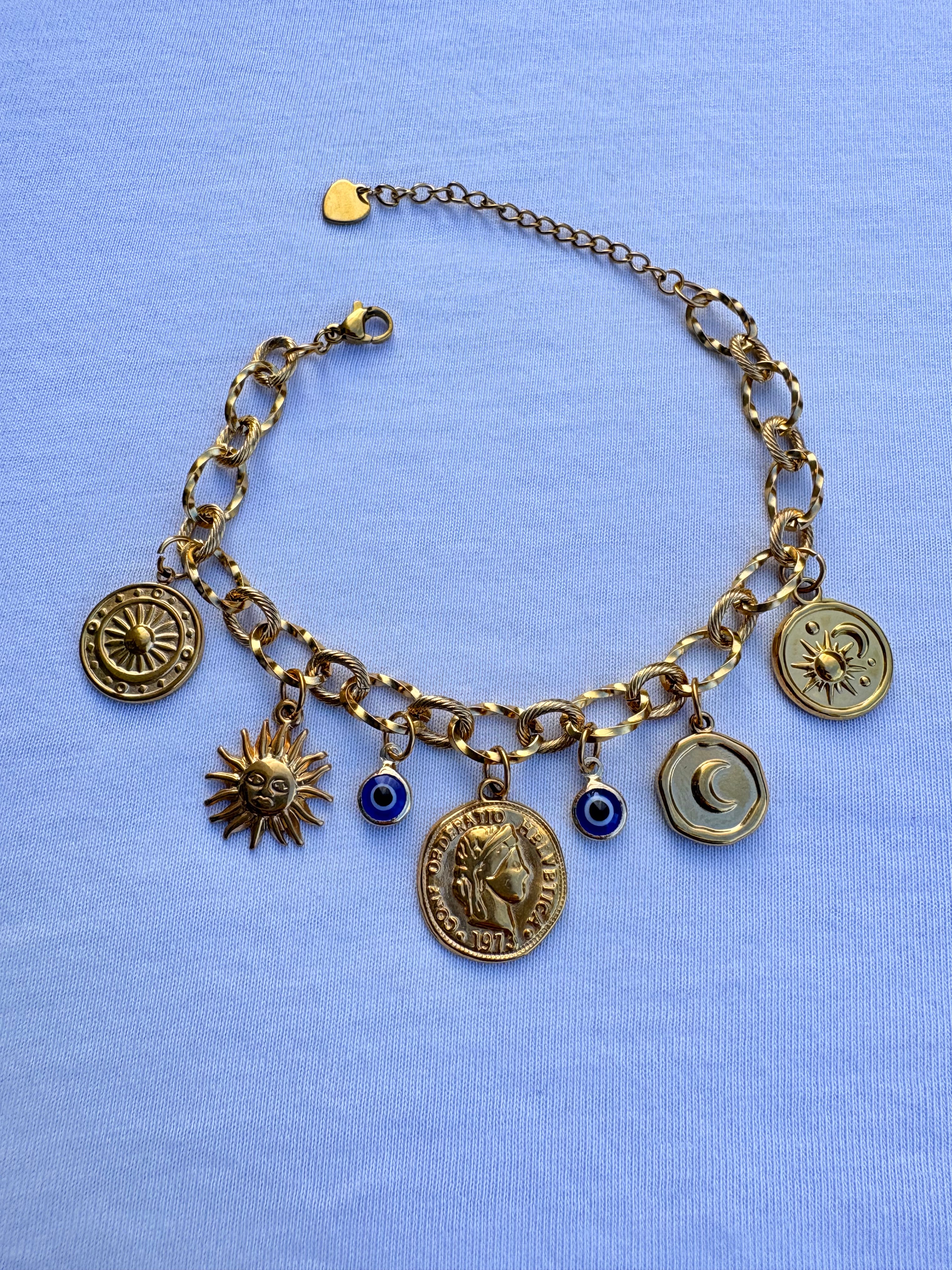 Bracelet breloque Noémie en acier inoxydable