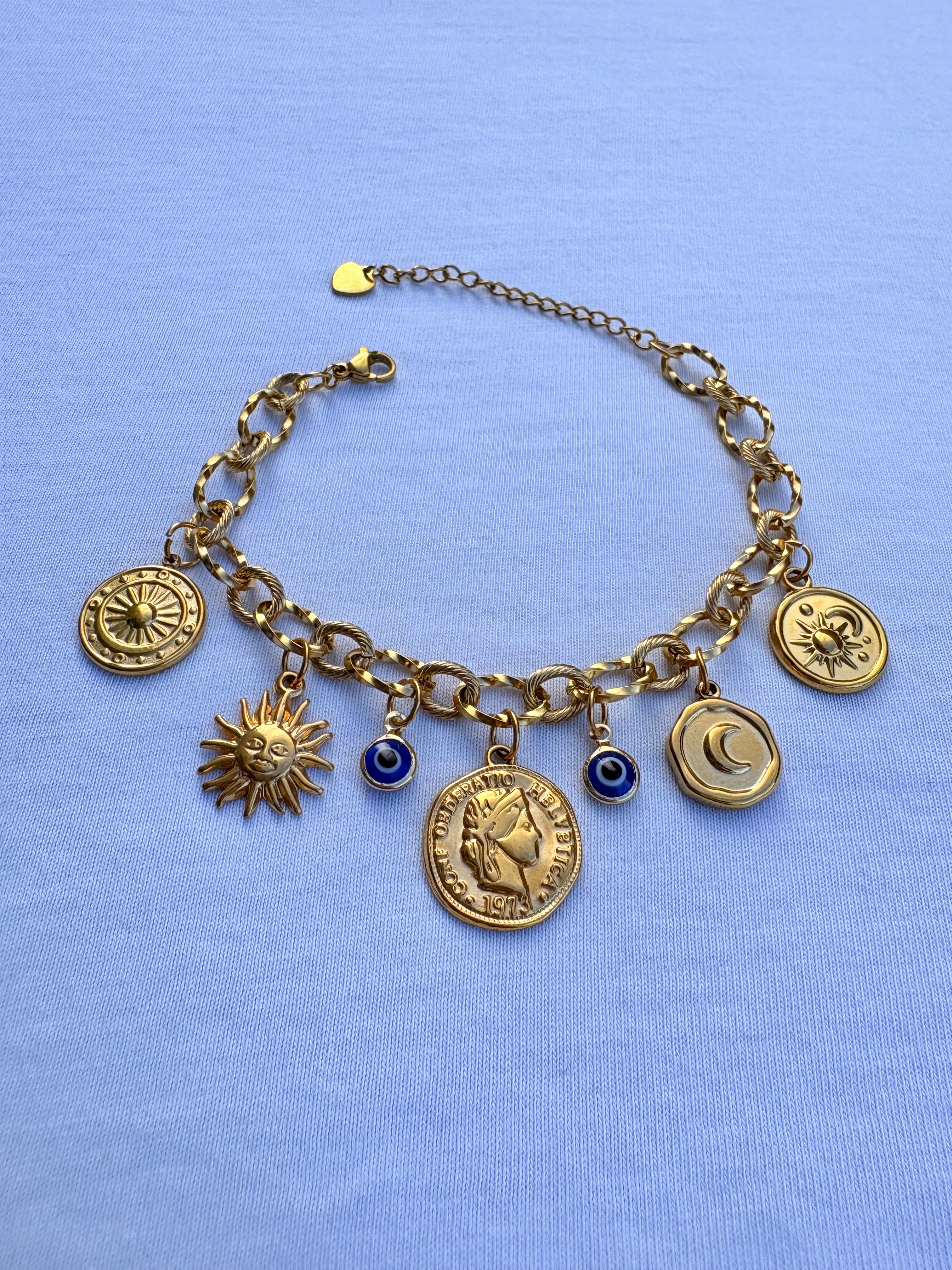 Bracelet breloque Noémie en acier inoxydable