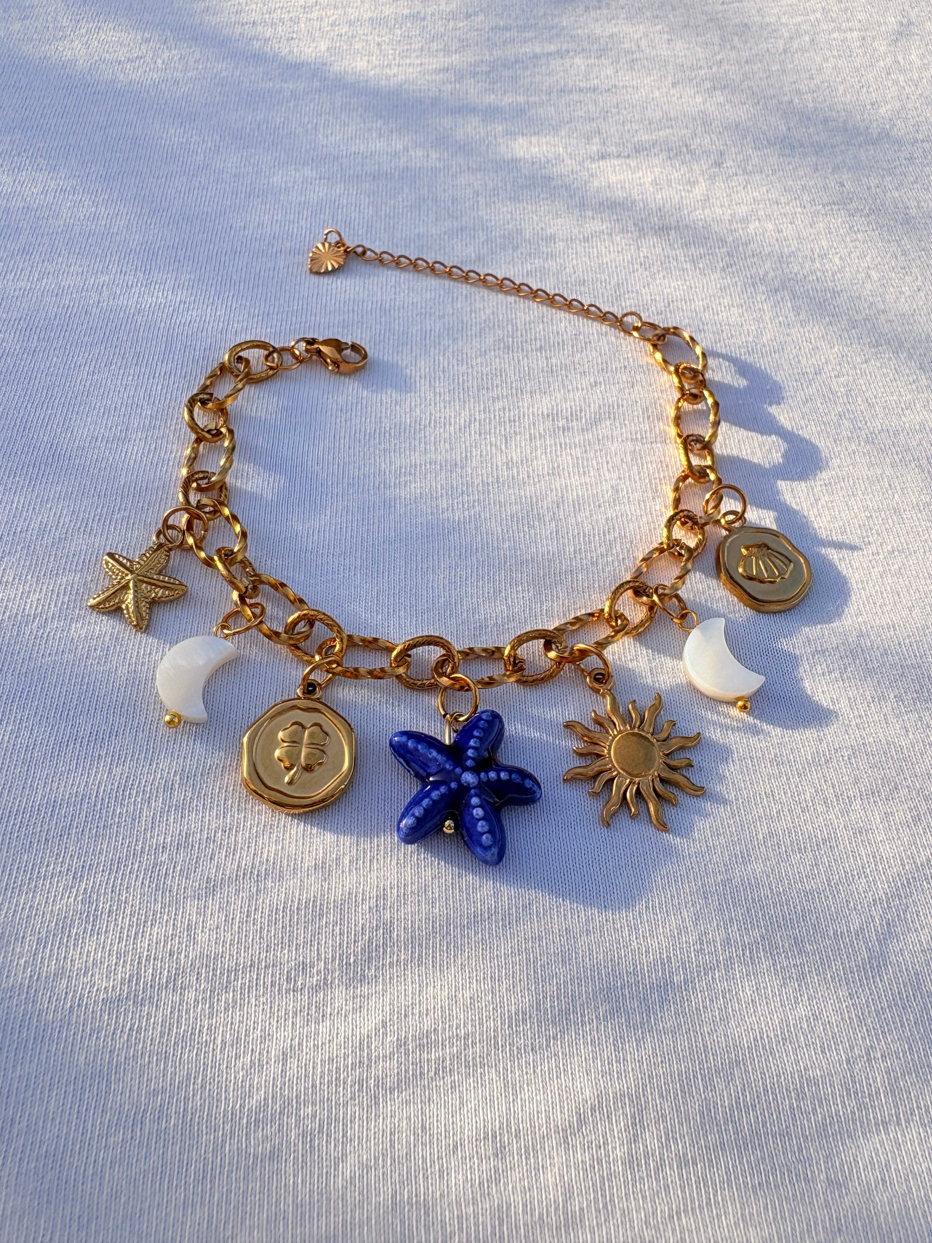 Bracelet breloque Sofia en acier inoxydable