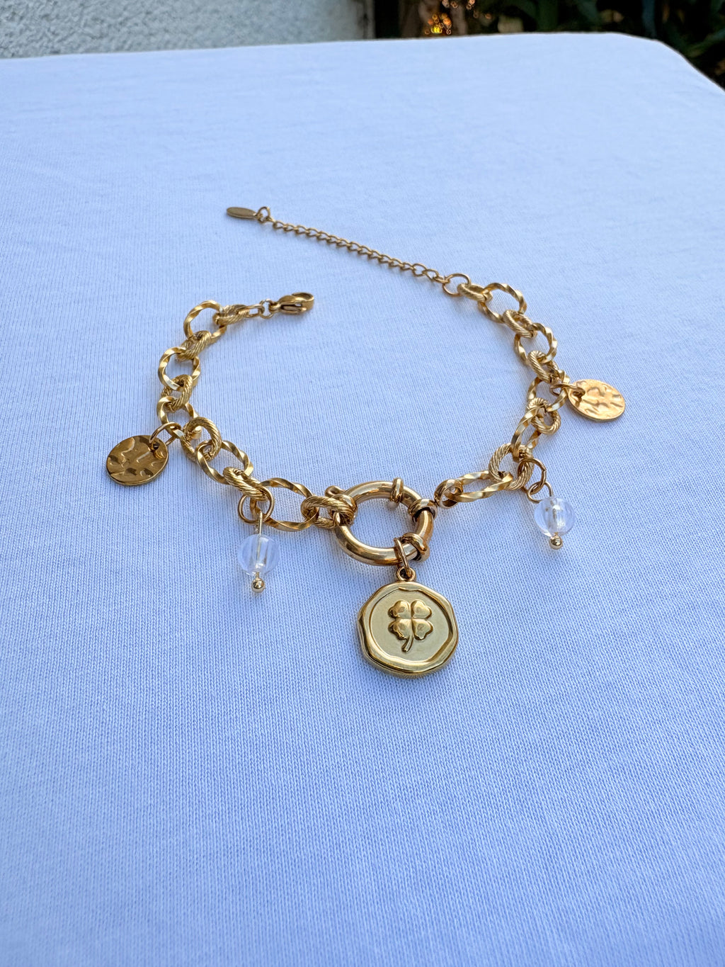 Bracelet breloque Linda en acier inoxydable