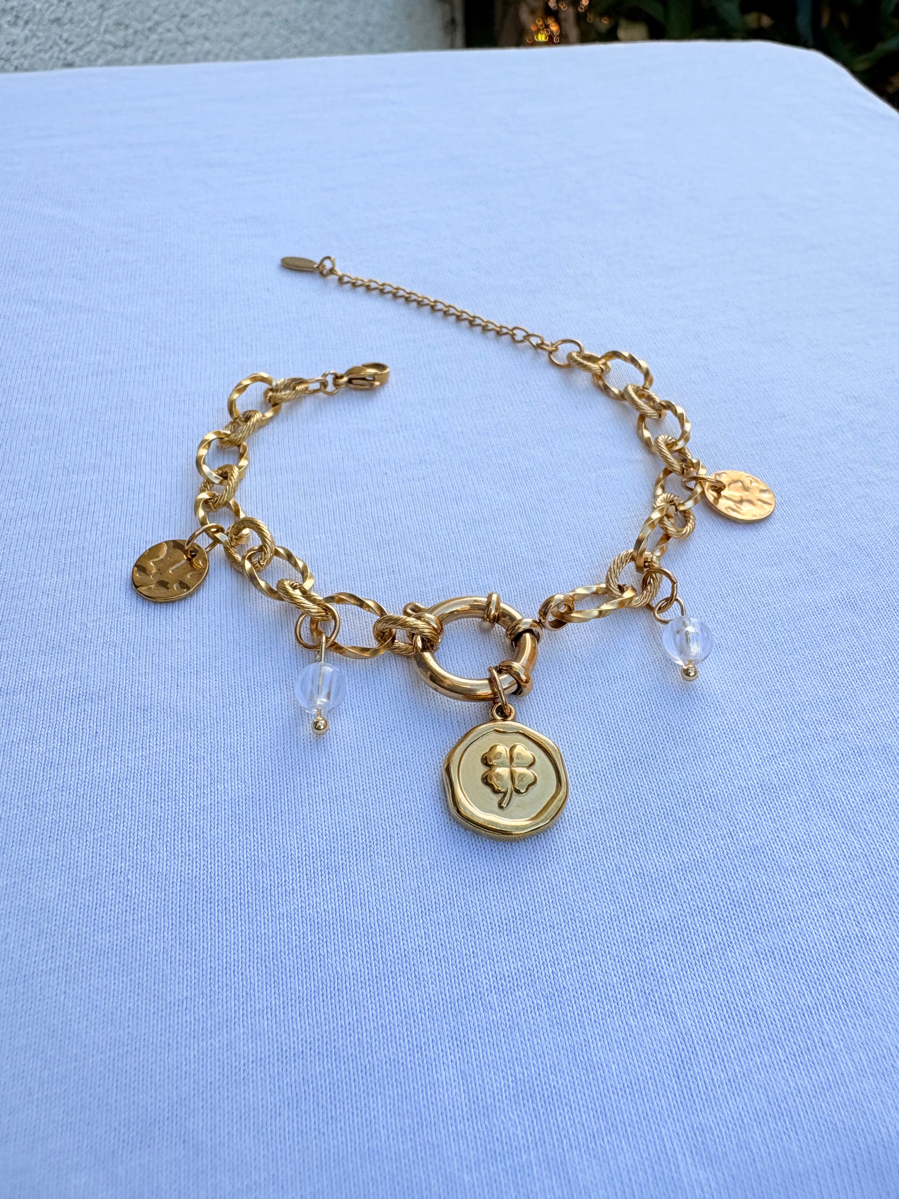 Bracelet breloque Linda en acier inoxydable