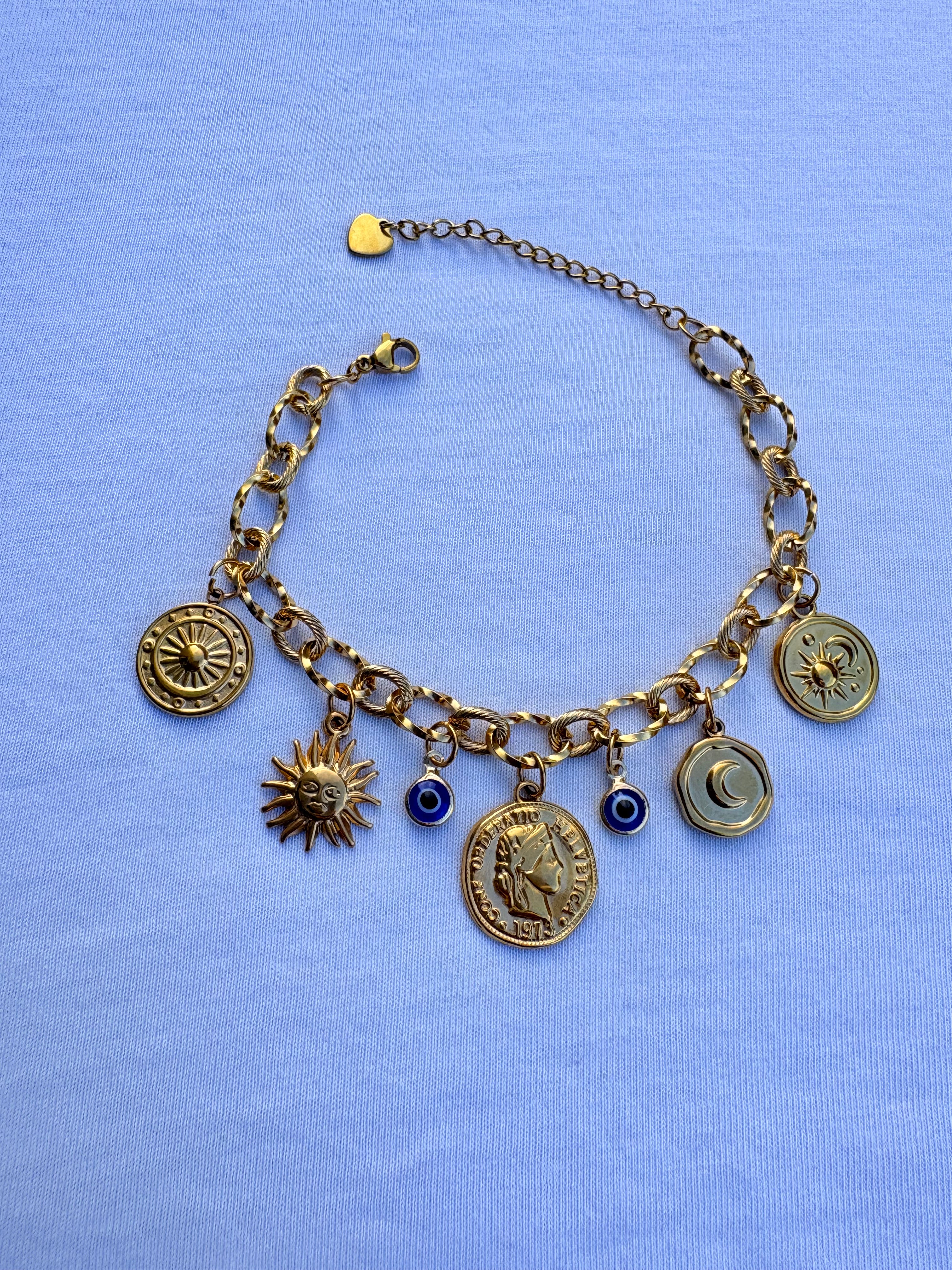 Bracelet breloque Noémie en acier inoxydable