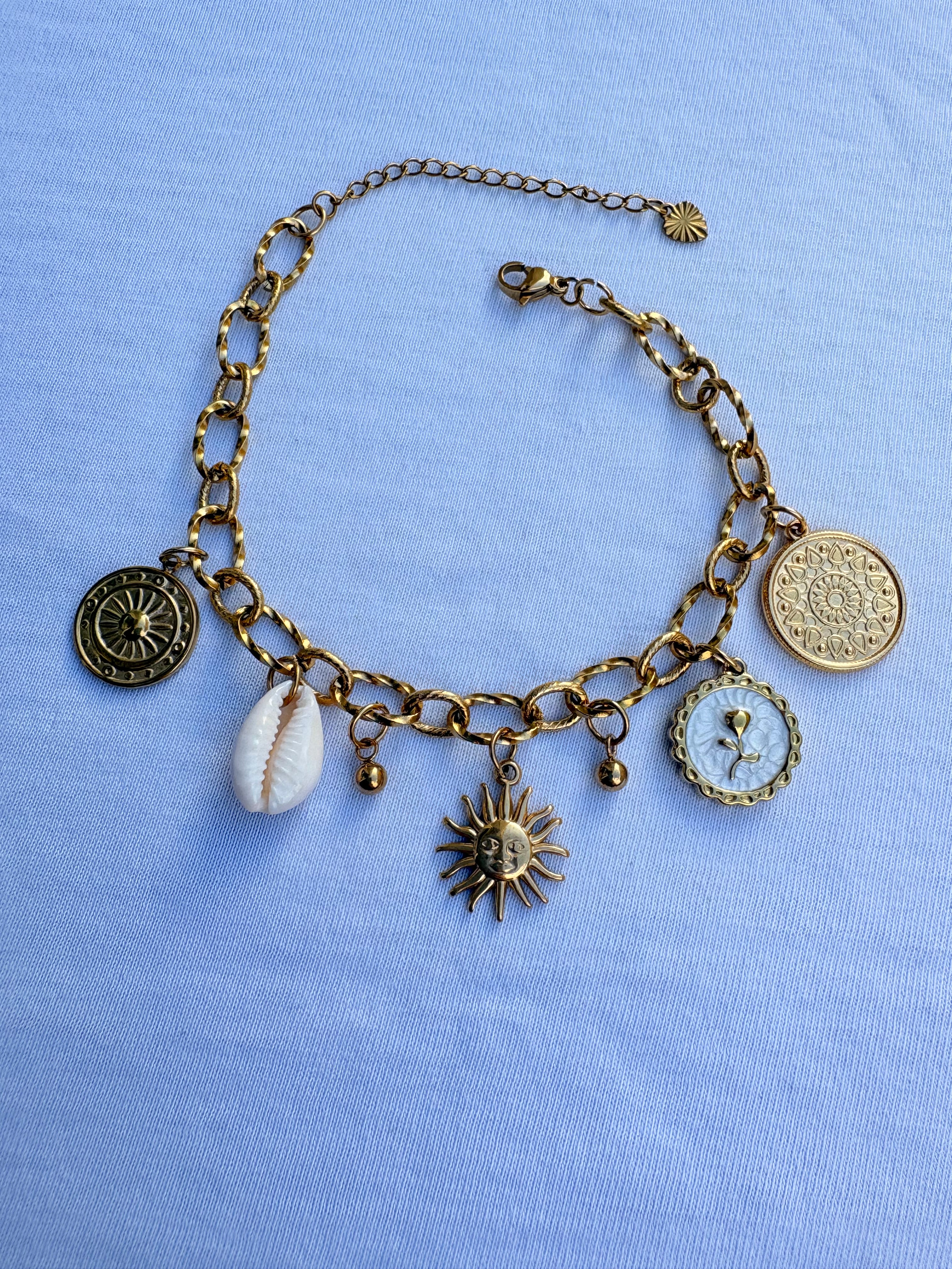 Bracelet Lily breloque en acier inoxydable