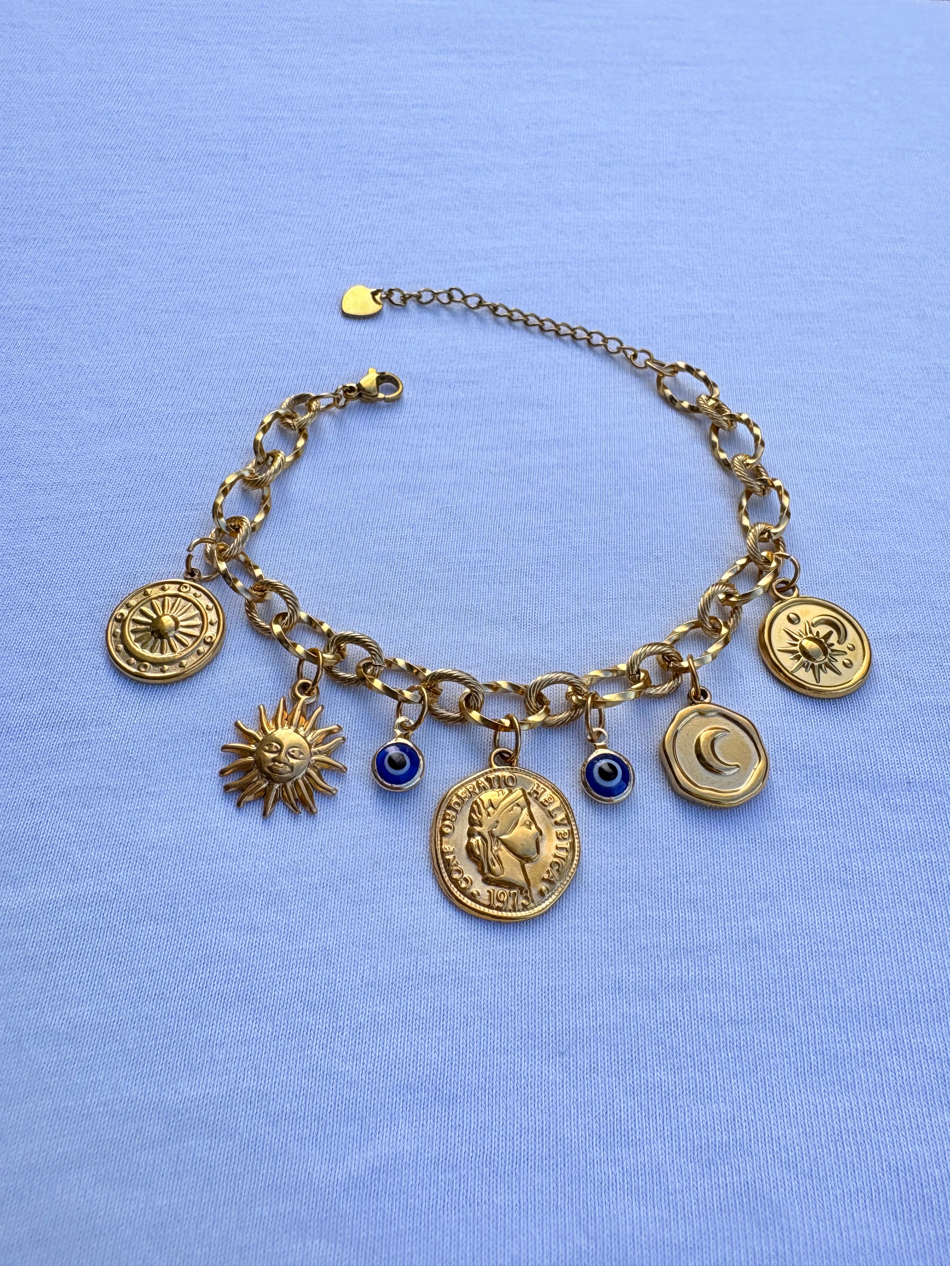 Bracelet breloque Noémie en acier inoxydable