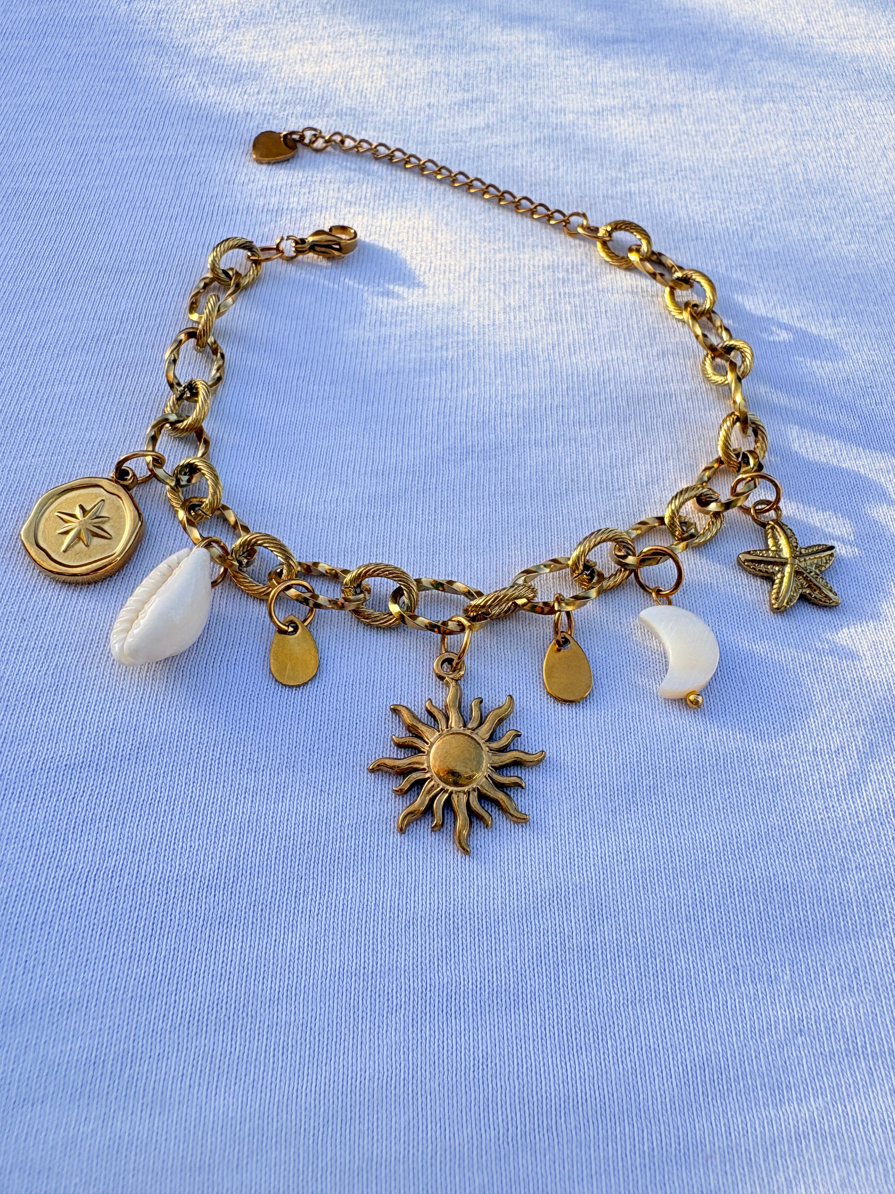 Bracelet breloque Mona en acier inoxydable