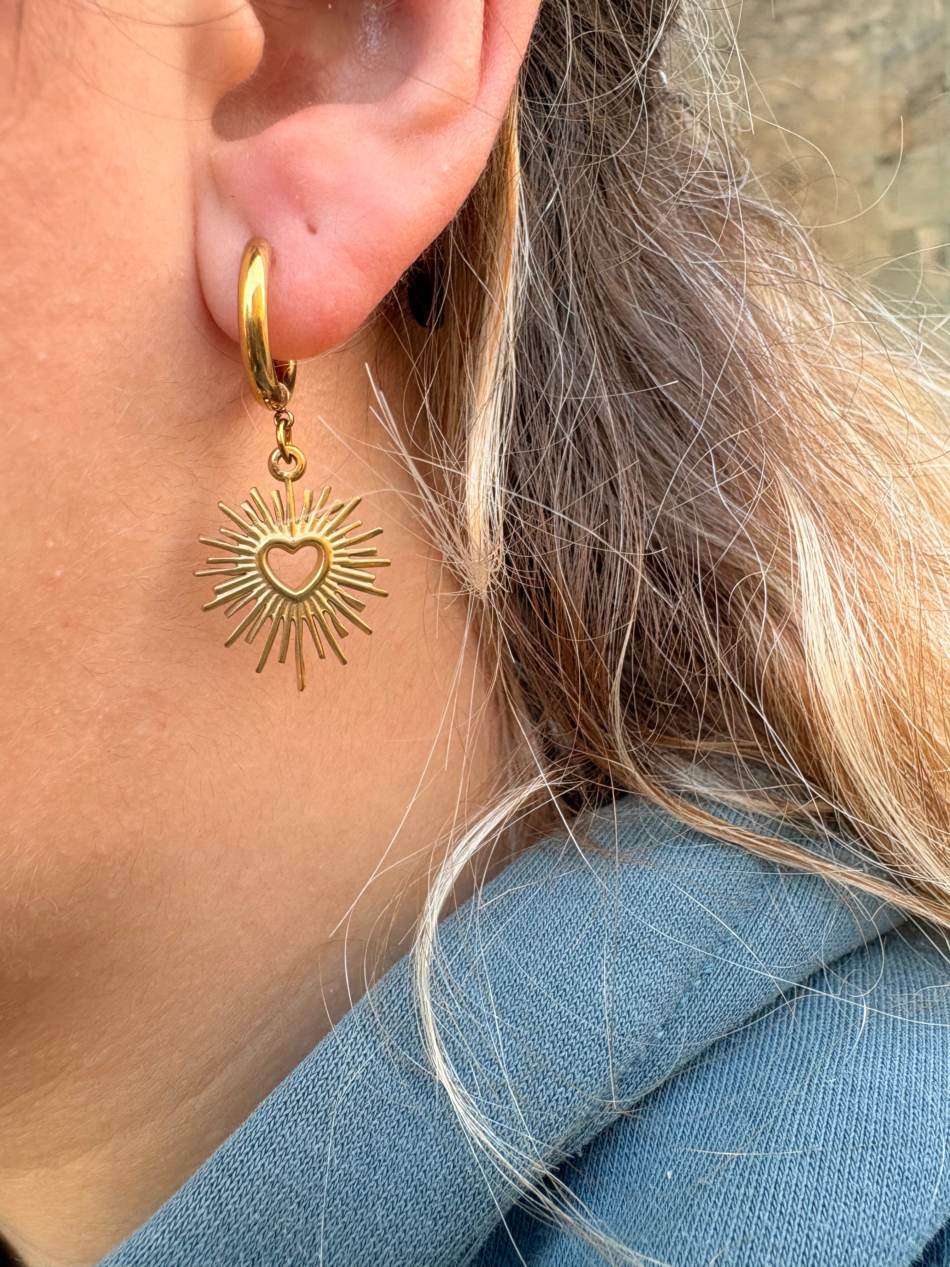 Paire de boucles d’oreilles aria en acier inoxydable